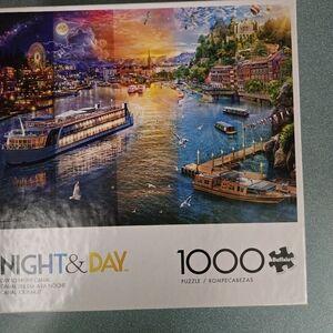 Buffalo Night &Day 1000 Piece Puzzle Day To Night Canal